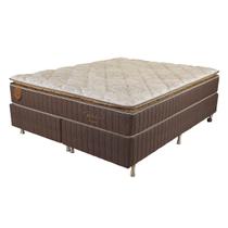 Cama Box Queen Size (Box + Colchão) 158x198x65 Bali Prorelax Molas Ensacadas Pillow Top Turn Free - Marrom