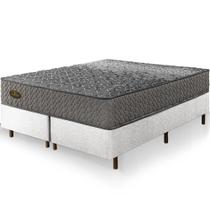 Cama Box Queen Size Branca Colchão Pergamino Molas Ensacadas 158x198x67cm Cama Box Queen Size Branca Colchão Pergamino Molas Ensacadas 158x198x67cm