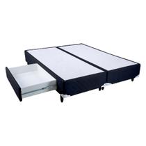 Cama Box Queen Size com Gaveta Mega Colchões Black - 158x198 Cama Box Queen Size com Gaveta Mega Colchões Black - 158x198