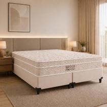 CAMA BOX QUEEN SIZE ORTOBOM AIRTECH MOLAS ENSACADAS 158x198x61CM BEGE