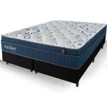Cama Box Queen Size Preta Colchão San Rafael Molas Ensacadas Euro Pillow 158x198x75cm Macio