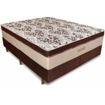 Cama Box Queen Strong e colchão Ortho Essence Queen Size com molas ensacadas individuais 1,58 Marrom Cama Box Queen Strong e colchão Ortho Essence Queen Size com molas ensacadas individuais 1,58 Marrom