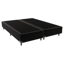 Cama Box Queen Suede Preto