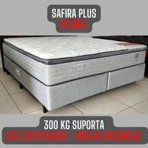 Cama Box Safira Plus - Pelmex - (Colchão + Box) 150 KG Por Pessoa - Pelmex Colchões