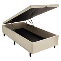 Cama Box San Francisco Malha Bege 79x198 - V-joy