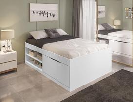 Cama Box Sapateira Vanessa Casal 1,38 Branco - Framar Móveis