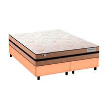 Cama Box Smart Milano Plumatex Molas Ensacadas Queen Bege