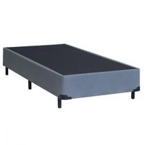 Cama Box Solteirão 96x203x25 material sintético E Linho Cinza Dancar Cinza