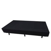 Cama Box Solteirão Acolchões Poliéster Preto 40x96x203