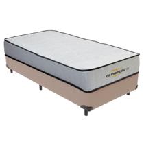 Cama Box Solteirão Bege e Colchão Orthopedic D33 V-Tech