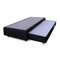 Cama Box Solteirão + Colchão Auxiliar Espuma D28 Bicama BF Colchões 97x203x37cm Cama Box Solteirão + Colchão Auxiliar Espuma D28 Bicama BF Colchões 97x203x37cm