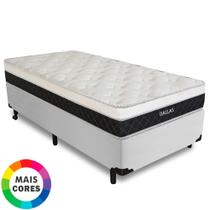 Cama Box Solteirão + Colchão Molas Ensacadas Dallas D33 96x203x58cm Várias Cores