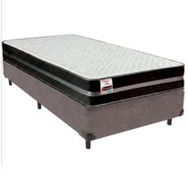 Cama Box Solteirão e Colchão Bogota Molas Ultralastic Inducol Cinza Cama Box Solteirão e Colchão Bogota Molas Ultralastic Inducol Cinza