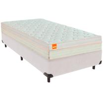 Cama Box Solteirão e Colchão Tucson Molas Ensacadas Inducol Branco