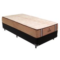 Cama Box Solteirão Preto e Colchão Madrid Molas V-Tech