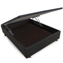 Cama Box SOLTEIRÃO / VIÚVA Baú Corano Preto - 120x200