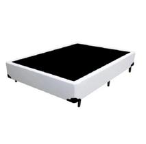 Cama Box Solteiro 0,88 x 1,88 Tecido Sintético Branco