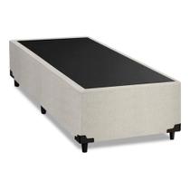Cama Box Solteiro 0,88m com 38cm de Altura Prince Branco Linho
