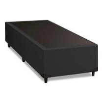 Cama Box Solteiro 0,88m com 38cm de Altura Suede Prince Preto