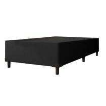 Cama Box Solteiro 0,88m E 38cm De Altura Suede Prince Preto Cama Box Solteiro 0,88m E 38cm De Altura Suede Prince Preto