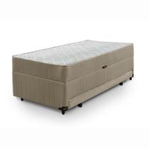 Cama Box Solteiro 3 em 1 New Magnifico Teen Branco e Bege Cama Box Solteiro 3 em 1 New Magnifico Teen Branco e Bege