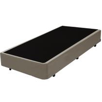 Cama Box Solteiro 78 Bege Sintetico - Santo Box Cama Box Solteiro 78 Bege Sintetico - Santo Box