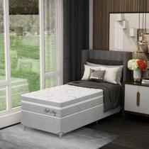 Cama Box Solteiro 78x188x61cm Soft New Montreal Cinza Cama Box Solteiro 78x188x61cm Soft New Montreal Cinza