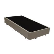 Cama Box Solteiro 88 Bege Suede - Santo Box Cama Box Solteiro 88 Bege Suede - Santo Box