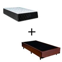 Cama Box Solteiro 88 Tecido Sintético Marrom Com Colchão Marrocos - Poliéster - Espuma D33 30cm Cama Box Solteiro 88 Tecido Sintético Marrom Com Colchão Marrocos - Poliéster - Espuma D33 30cm