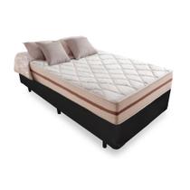 Cama Box Solteiro 88 Tecido Sintético Preto com Colchão Pillow Angel - Bello Box - Molas Ensacadas 62x88x188 Cama Box Solteiro 88 Tecido Sintético Preto com Colchão Pillow Angel - Bello Box - Molas Ensacadas 62x88x188