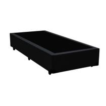 Cama Box Solteiro AColchoes Sintético Preto 40x88x188 - Acolchões