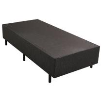 Cama Box Solteiro Americano Atlanta Jacquard Preto 96x203