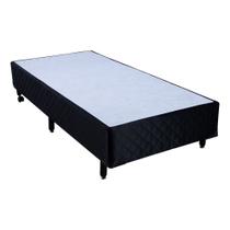 Cama Box Solteiro Americano Simples Mega Colchões Black - 096x203