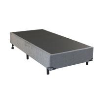 Cama Box Solteiro Americano Simples Mega Colchões Chenille Chumbo - 096x203
