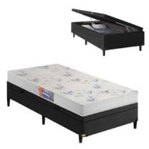 Cama Box Solteiro Baú Colchão De Espuma D20 Supreme Branco Cama Box Solteiro Baú Colchão De Espuma D20 Supreme Branco