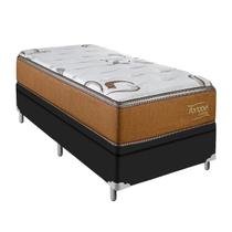 Cama Box Solteiro Baú Preto Colchão Toronto Euro Pillow