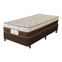Cama Box Solteiro (Box + Colchão) 78x188x61 Pro Soft Bamboo Prorelax Molas Ensacadas Pillow Top Turn Free - Marrom