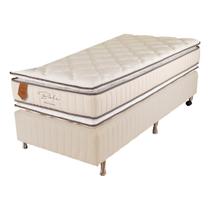 Cama Box Solteiro (Box + Colchão) 78x188x67 Bali Prorelax Molas Ensacadas Pillow Top Duplo