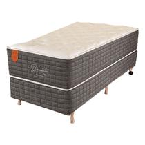Cama Box Solteiro (Box + Colchão) 78X188X67 Diamante Prorelax Pillow In - Cinza
