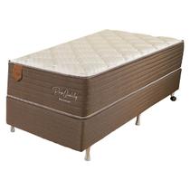 Cama Box Solteiro (Box + Colchão) 78x188x69 Pro Quality Prorelax Molas Ensacadas Pillow Top Turn Free - Marrom