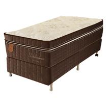 Cama Box Solteiro (Box + Colchão) 88X188X73 Prorelax Mediterrâneo Molas Ensacadas Euro Pillow - Marrom
