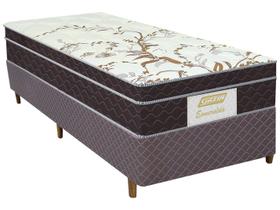 Cama Box Solteiro (Box + Colchão) Gazin - Mola Ensacada 63cm de Altura Esmeralda