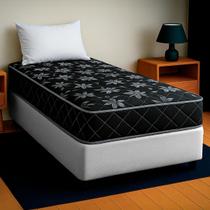 Cama Box Solteiro Branco+Colchão Mont Blanc D33 PoliConfort