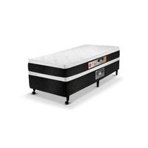 Cama Box Solteiro Castor Black e White Air Double Face D45 88x188x54 + Box Castor
