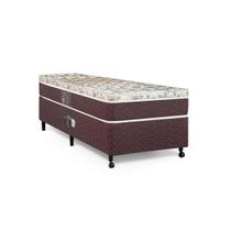 Cama Box Solteiro Castor Class Pocket Hibrido 88x188x52 + Box Castor Marrom