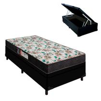 Cama Box Solteiro Colchão 20 de Altura Veneza Baú Preto - Portobel