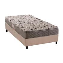 Cama Box Solteiro: Colchão Anatômico Herval AG65 Fort + Base CRC Suede Clean(88x188)