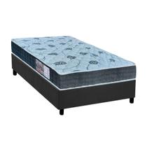Cama Box Solteiro: Colchão Anatômico Orthoflex D45/EP Cecina + Base CRC Suede Gray(88x188)