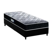 Cama Box Solteiro: Colchão Anatômico Probel D33/EP Advanced Tech1500 + Base CRC Suede Black(88x188)