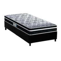 Cama Box Solteiro: Colchão Anatômico Probel D33/EP Advanced Tech1500 Plus + Base CRC Suede Black(88x188)